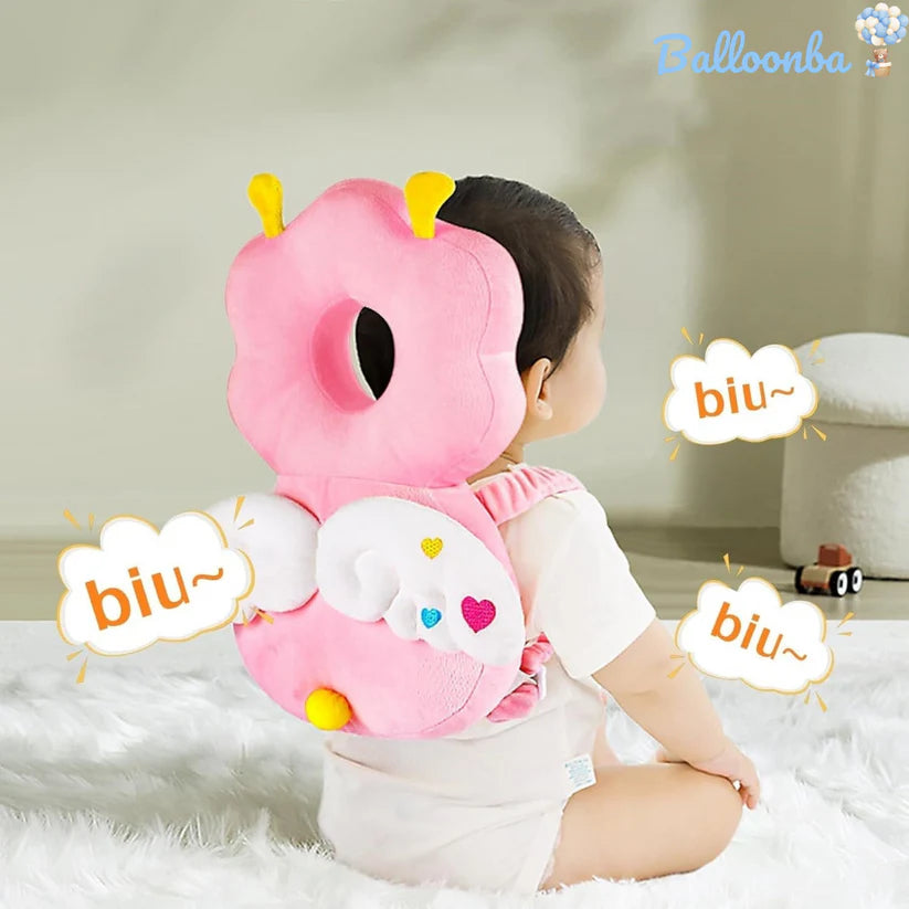 Almohadilla anticaida para bebe rosa