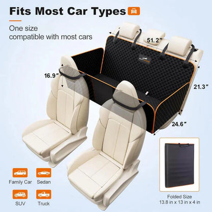 RuffRover 2.0™ - Protector de asiento de coche para perros con base dura