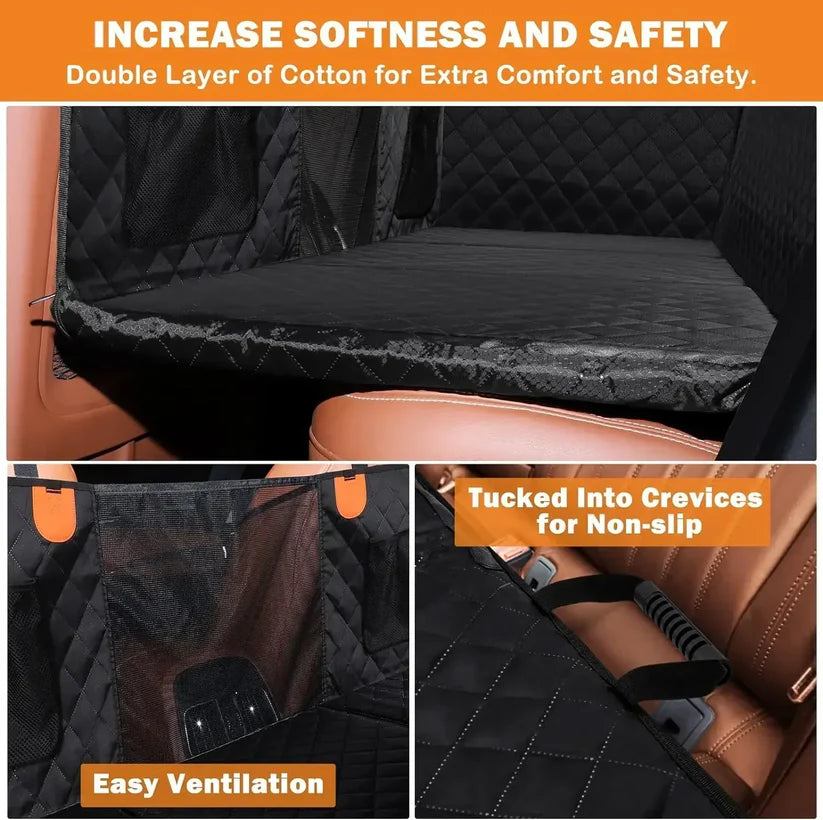 RuffRover 2.0™ - Protector de asiento de coche para perros con base dura