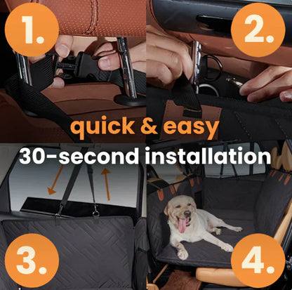 RuffRover 2.0™ - Protector de asiento de coche para perros con base dura